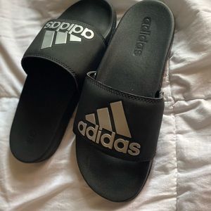 New Adidas Black Slides